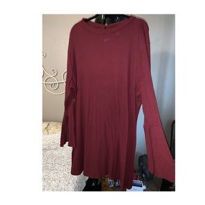 Ava & Viv burgundy sweater dress in size 3X